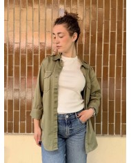 T-SHIRT a costine 100% Cotone - BIANCO