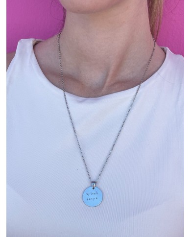 Medaglia Personalizzabile Incisa a Mano -  tonda grande 2 cm