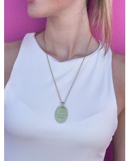 Medaglia Personalizzabile Incisa a Mano -  ovale grande 3,5cm