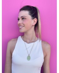 Medaglia Personalizzabile Incisa a Mano -  ovale grande 3,5cm