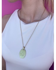 Medaglia Personalizzabile Incisa a Mano -  ovale grande 3,5cm