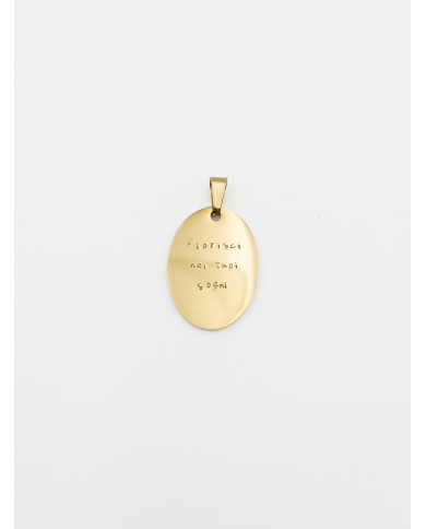 Medaglia Personalizzabile Incisa a Mano -  ovale grande 3,5cm