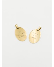 Medaglia Personalizzabile Incisa a Mano -  ovale grande 3,5cm