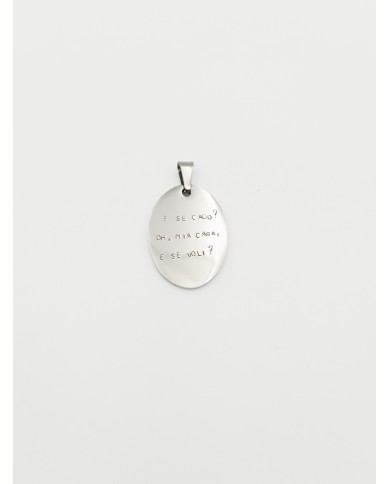 Medaglia Personalizzabile Incisa a Mano -  ovale grande 3,5cm