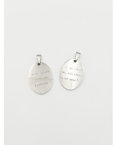 Medaglia Personalizzabile Incisa a Mano -  ovale grande 3,5cm
