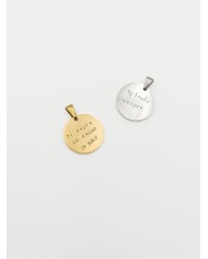 Medaglia Personalizzabile Incisa a Mano -  tonda grande 2 cm